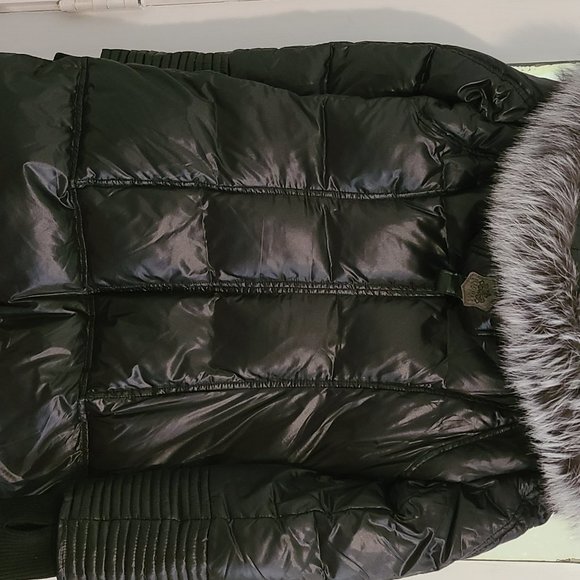 Nicole Benisti Cortina Leather & Fox Fur Down Coat - Picture 10 of 13